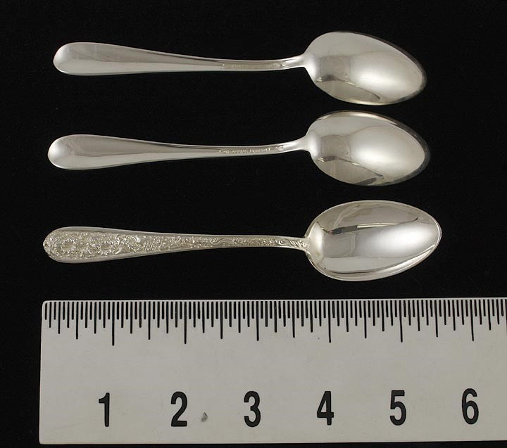 3 Stieff Corsage Sterling Silver Five o'Clock Teaspoons