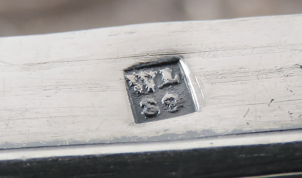 1886 Antique Dutch Silver Genre Scene Hand Chased Long Trinket Vanity Box