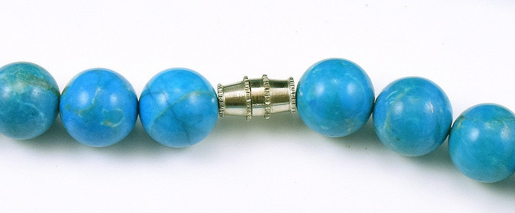 2 Gorgeous Necklaces of Dyed Blue Jasper and 1 w/ Sterling Silver Clasp