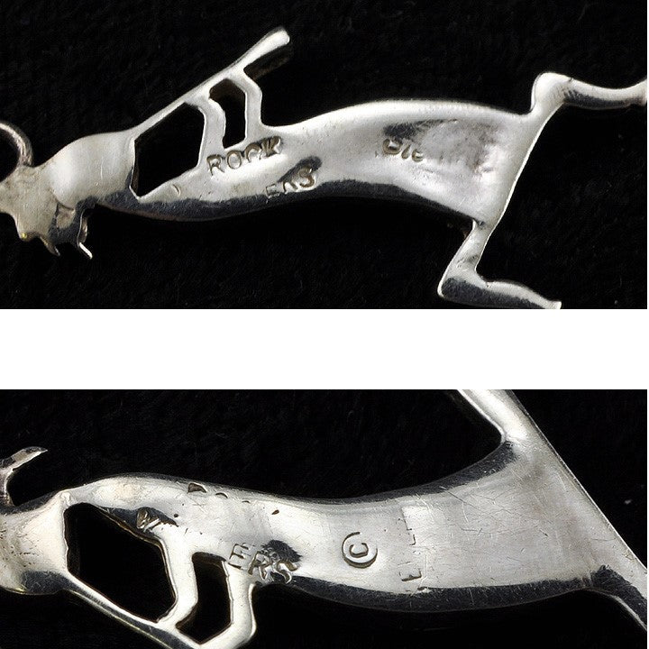 Southwestern Figure Sterling Silver Pierced Earrings