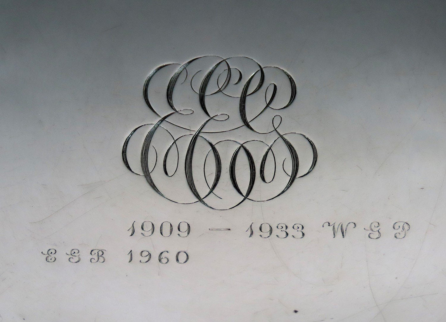 Stunning Krider Co Sterling Silver Child's Plate Alphabet Border 7 1/2 Inches