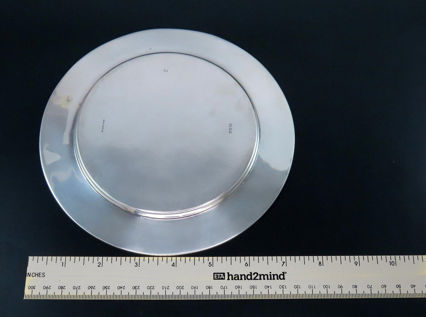 Stunning Krider Co Sterling Silver Child's Plate Alphabet Border 7 1/2 Inches