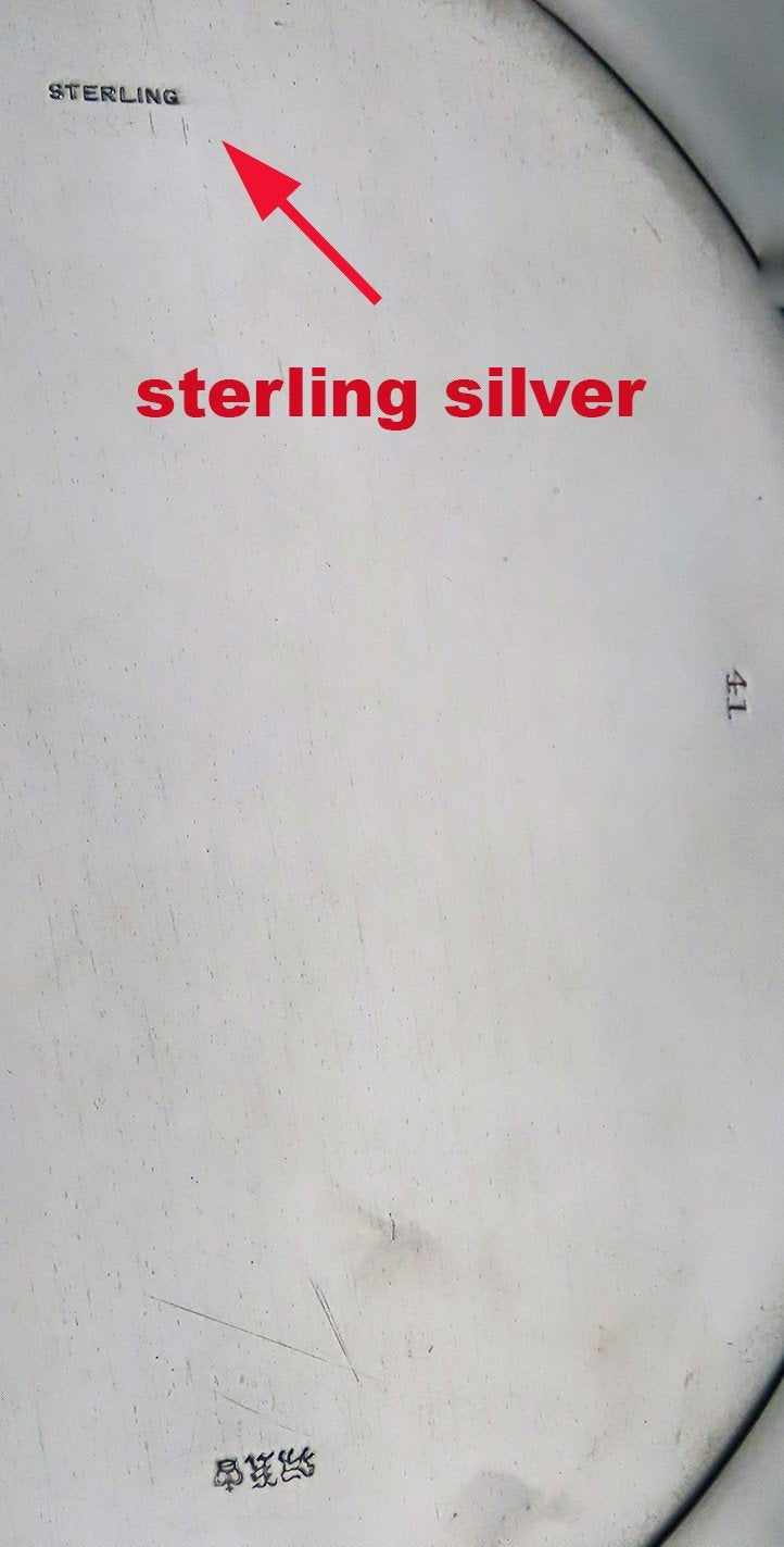 Stunning Krider Co Sterling Silver Child's Plate Alphabet Border 7 1/2 Inches