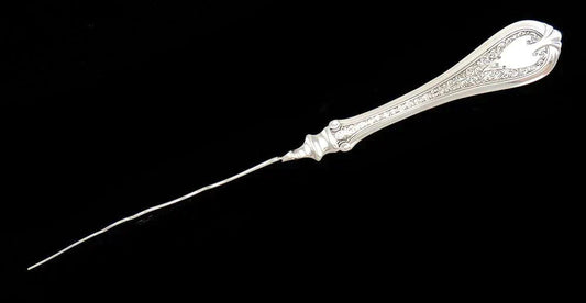 Antique c1870 Wendt Florentine Sterling Silver Cheese Slice/Master Butter Knife