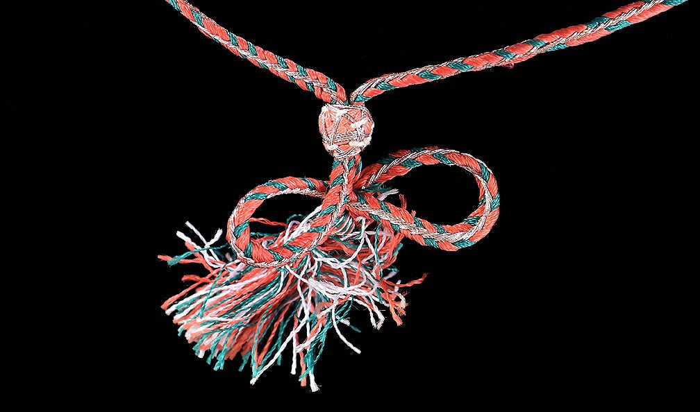 Lovely 1920s/30s Twisted Emerald/Ruby/Pearl Gemstone Necklace, Likely of India