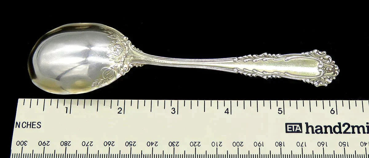 Antique Reed & Barton La Marquise 1895 Gilded Enamel Sterling Silver Sugar Spoon