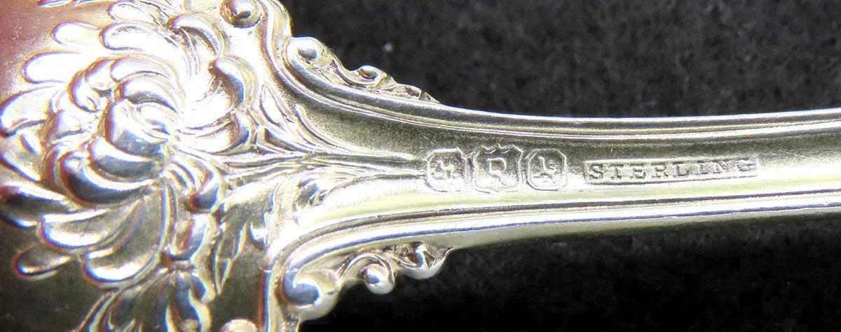 Antique Reed & Barton La Marquise 1895 Gilded Enamel Sterling Silver Sugar Spoon