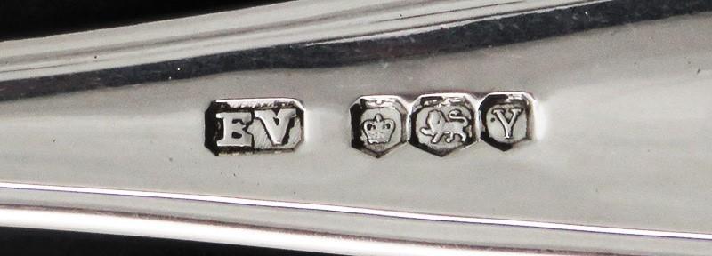 Great set of 6 English Sterling Silver E. Viners Coffee Spoons