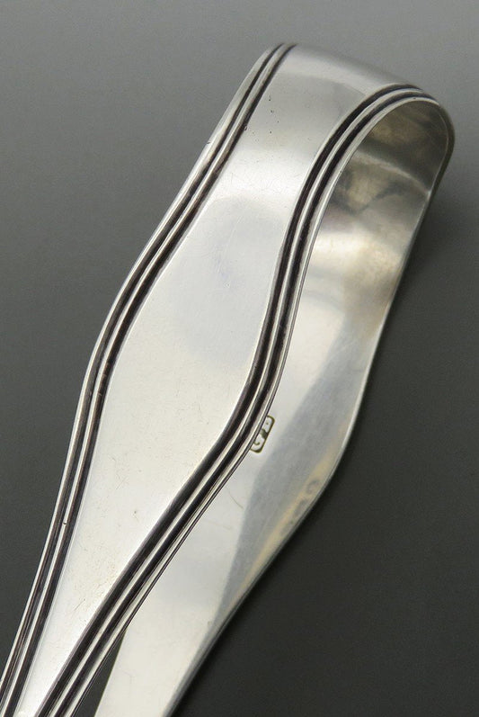 Handsome Georgian Sterling Silver Sugar Tongs 5 1/4 in No Mono