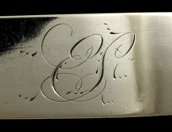 2 American Coin Silver Coffin End Tablespoons c1805