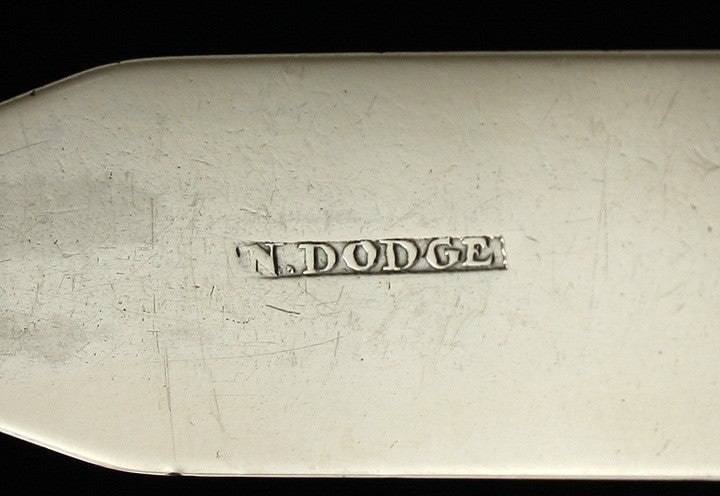 2 American Coin Silver Coffin End Tablespoons c1805
