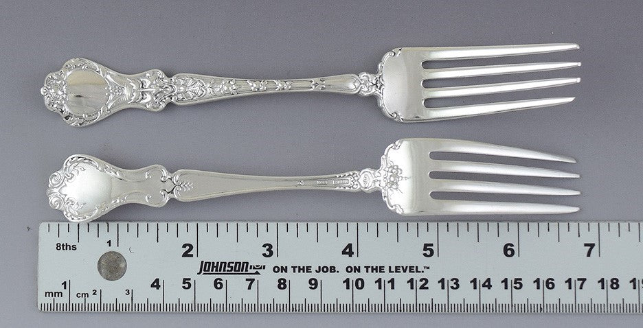 Rare set 6 Alvin Sterling Silver Nuremburg Forks 6 3/4"