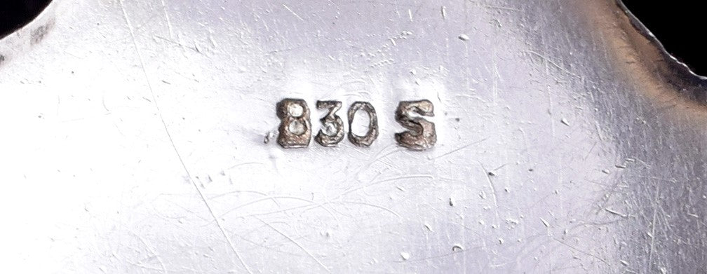 Unusual Modern Norwegian 830 Purity Silver Necklace of Holy Family or Marriage