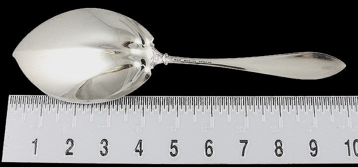 Antique Gorham Palm Sterling Silver Serving Spoon 10 1/4"