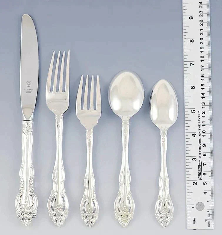 Fabulous Gorham 47pc Sterling Silver La Scala Flatware Set Service for 11