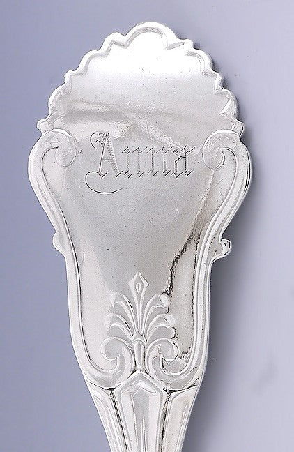 Sine Set 3 Shiebler Sterling Silver Corinthian Serving Spoons w/ Old Marks