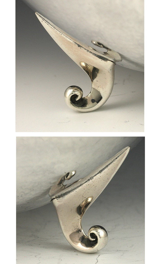 Antique American Arts & Crafts Hammered Sterling Silver Serving Bowl/Dish 9 1/8"