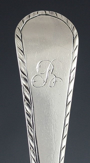 8 c1760-80s Colonial Coin Silver Feathered/Reeded Edge Teaspoons American