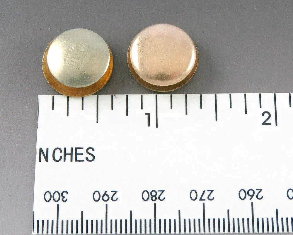 Antique Victorian Gold Filled Enamel Firefighter Collar Lapel Buttons