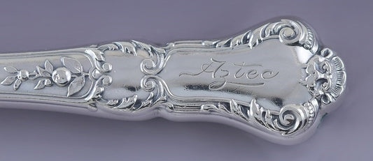 4 Gorham Sterling Silver Old Baronial Forks from the USS Aztec 6 5/8"