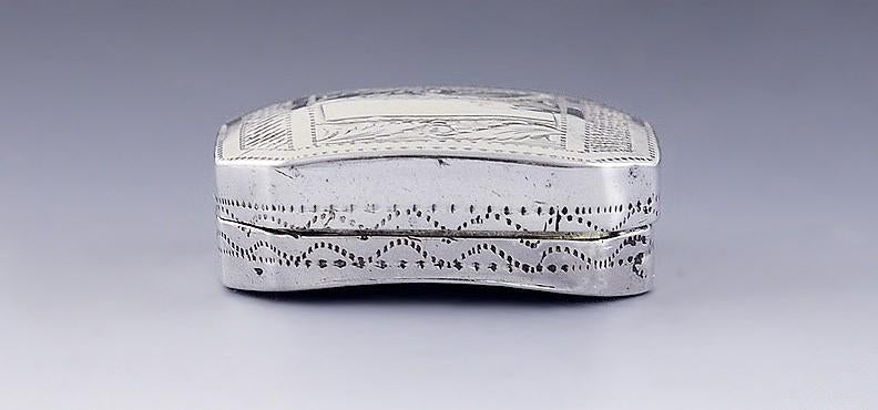 1814 English Georgian Sterling Silver Vinaigrette Box By Samuel Pemberton