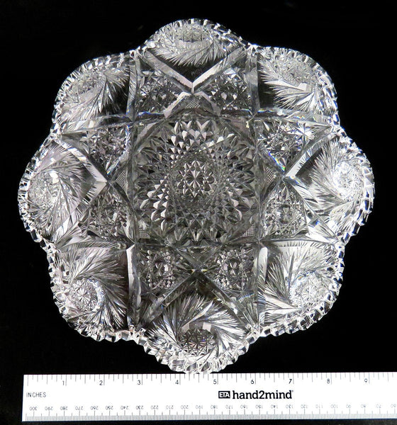 Classic ABP American Brilliant Period Cut Glass Dish or Shallow Bowl