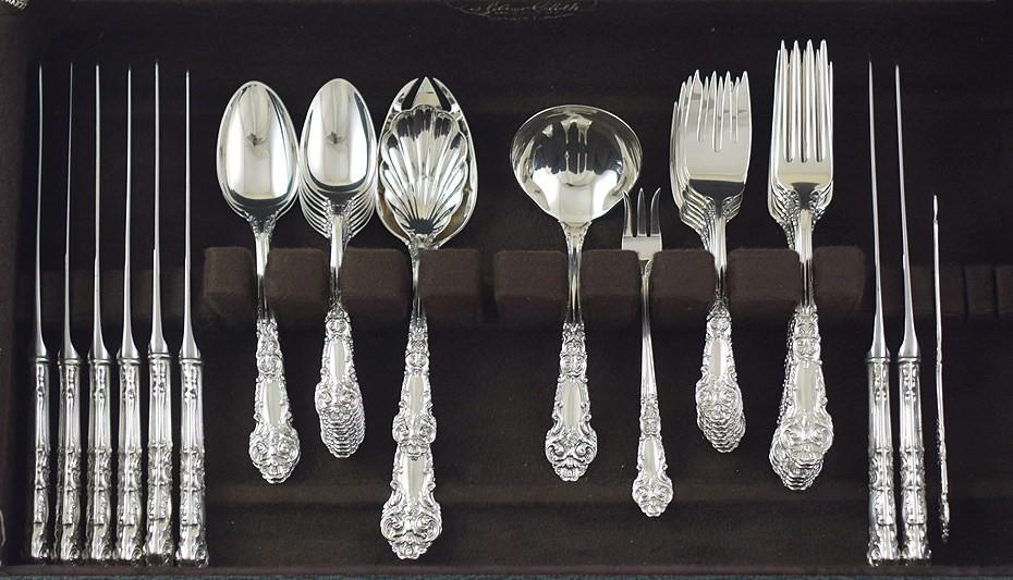 Fab Reed Barton Sterling Silver French Renaissance 39pc Flatware