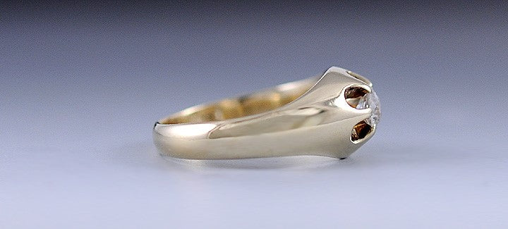 Beautiful Antique 14K Gold ~.20 - .25CT Diamond Belcher Set Ring