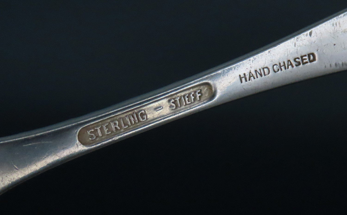 Beautiful Stieff Princess Sterling Silver Gravy Sauce Ladle Handchased 6 Inches