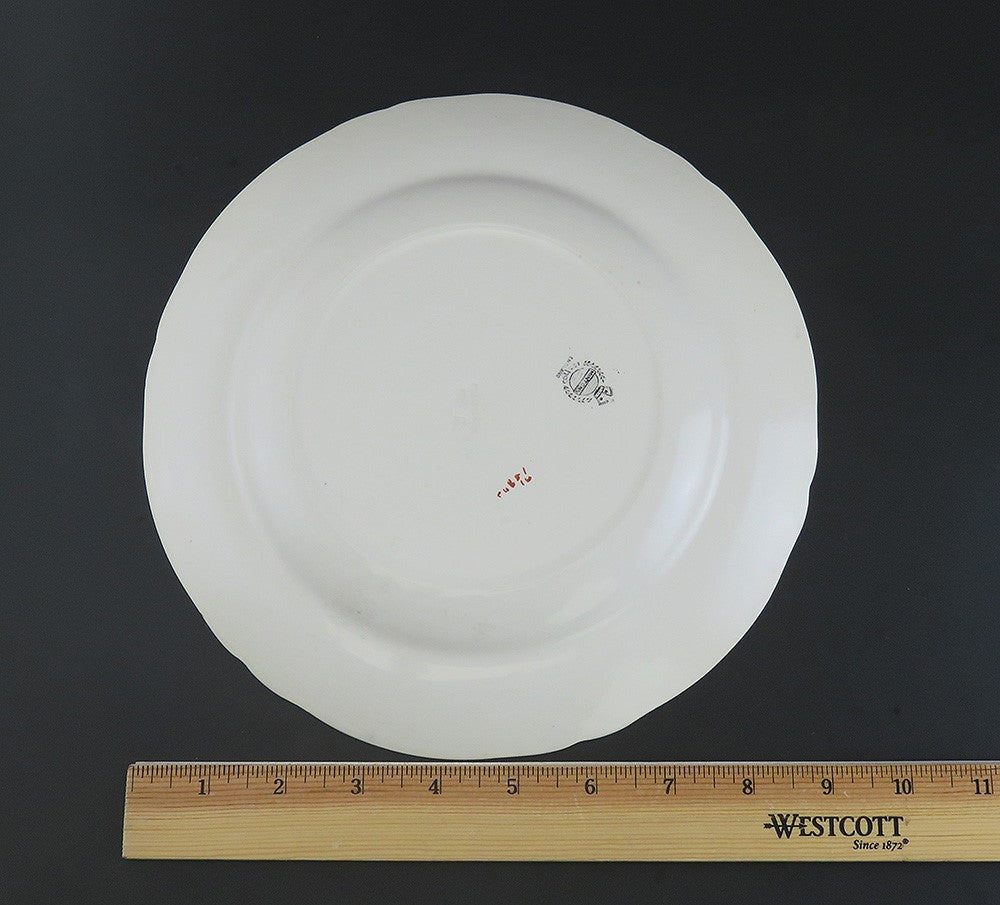 11 Antique Minton England Porcelain Basket of Flowers Lunch Salad Plates 9"