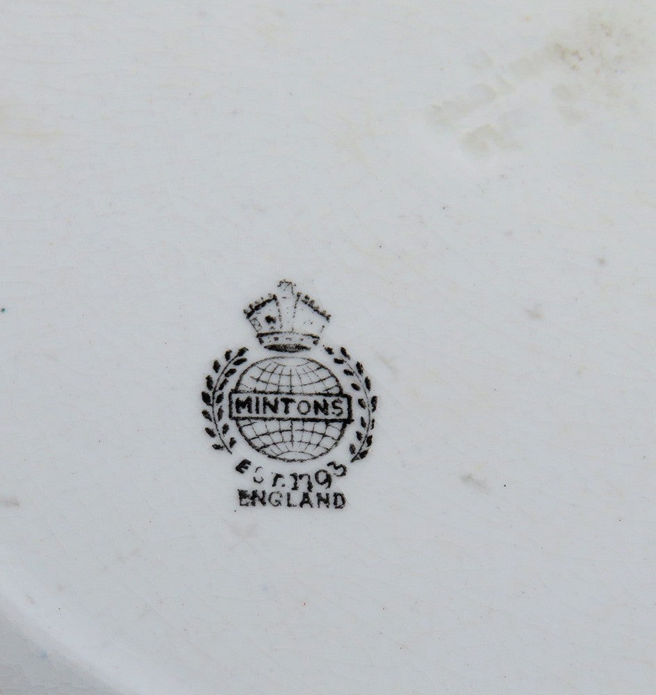 11 Antique Minton England Porcelain Basket of Flowers Lunch Salad Plates 9"