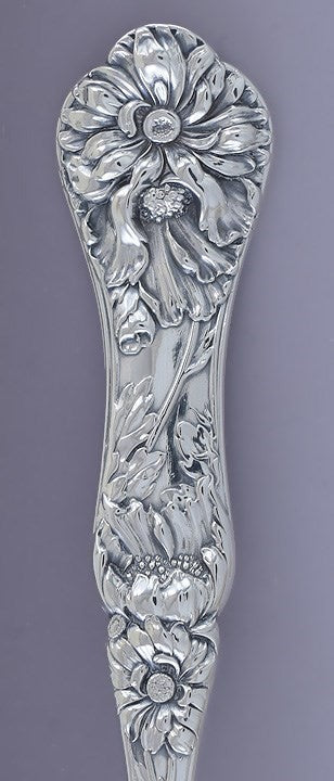 Antique American Sterling Silver Floral Art Nouveau Serving Fork