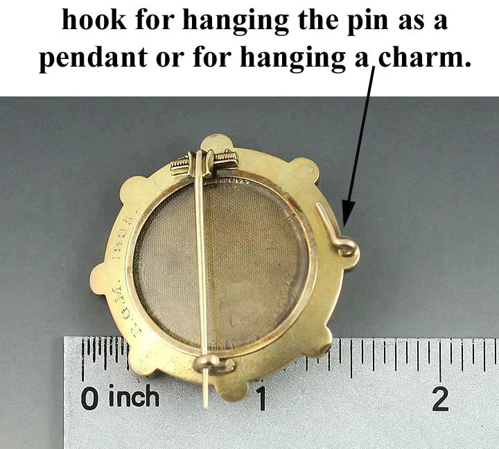 1885 Intricate Victorian Aesthetic Movement 14k Gold Flower Brooch Pin