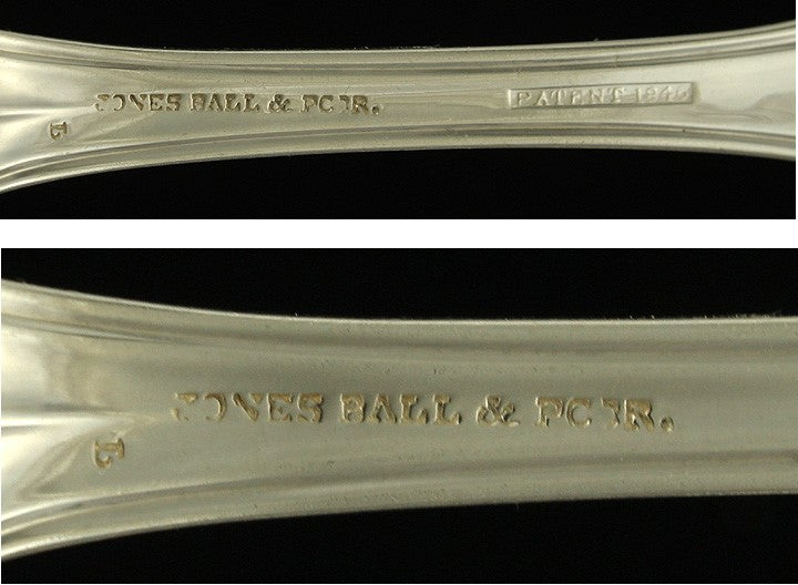 12 Jones Ball & Poor Coin Silver Olive Pattern Forks