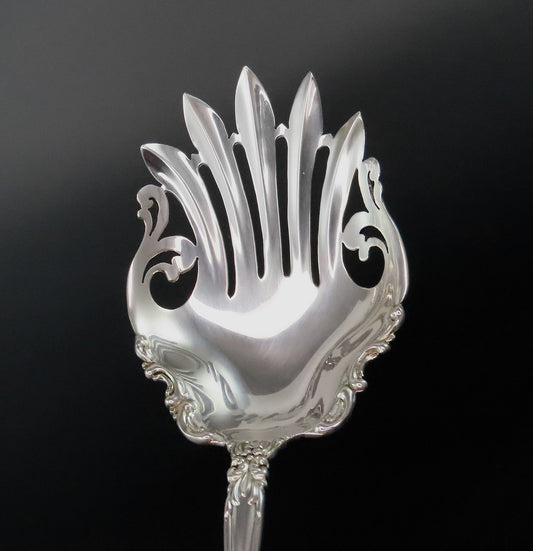 Rare Knowles / Mt Vernon Sterling Silver Angelo Slotted Serving Spoon / Fork