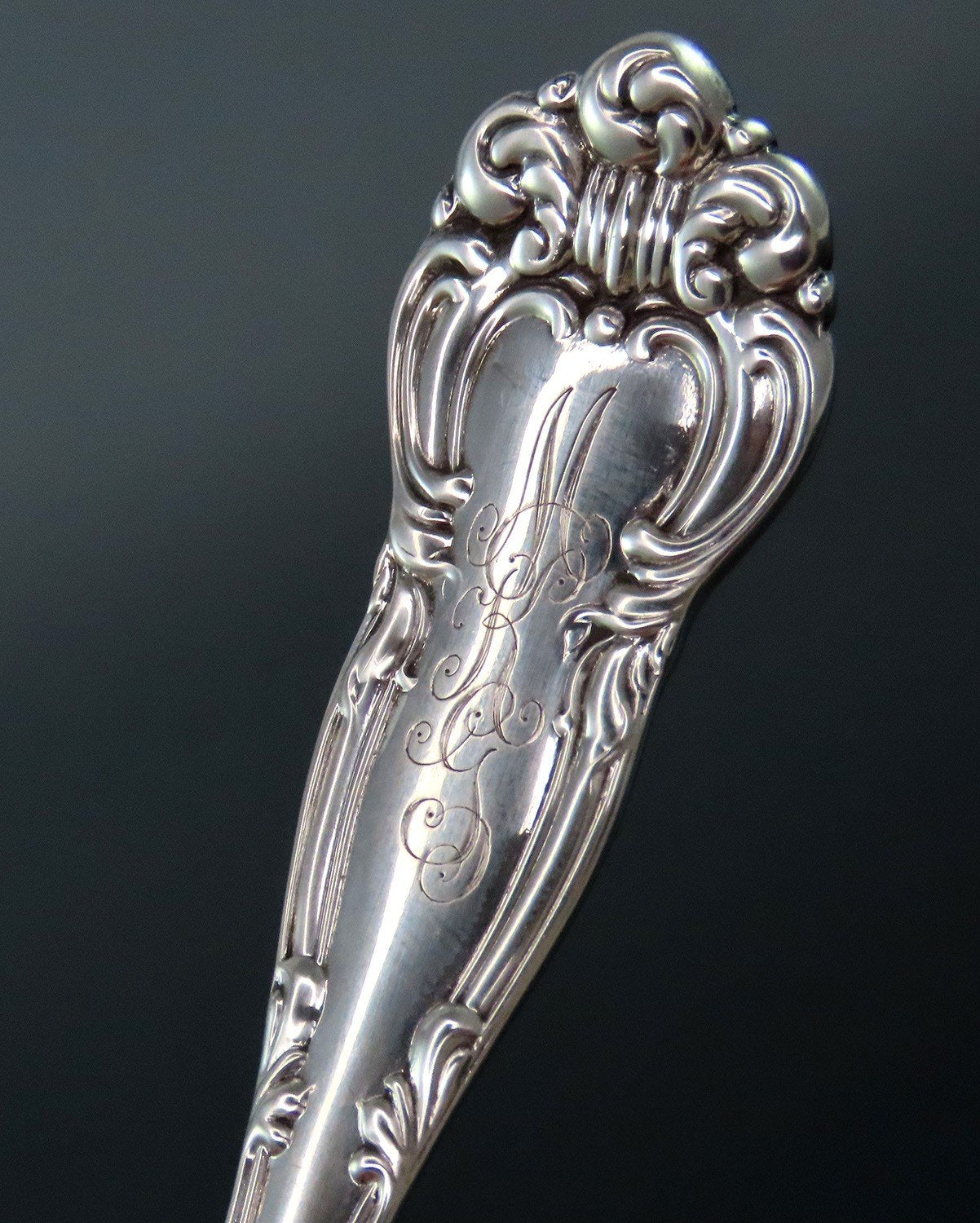 Rare Knowles / Mt Vernon Sterling Silver Angelo Slotted Serving Spoon / Fork