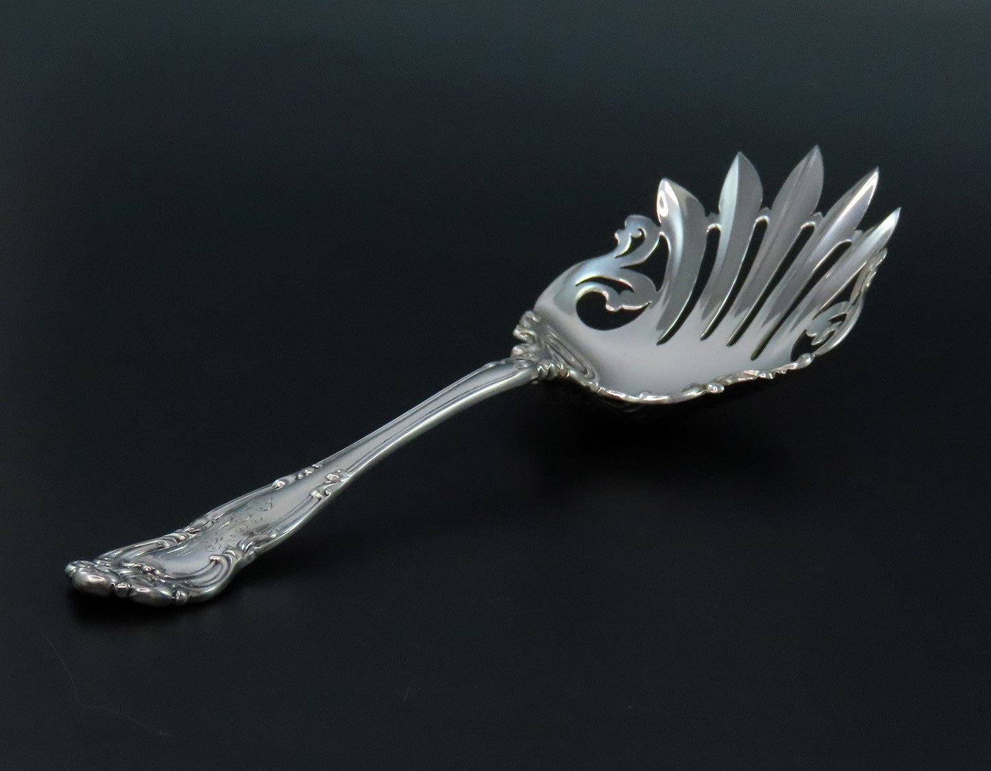 Rare Knowles / Mt Vernon Sterling Silver Angelo Slotted Serving Spoon / Fork