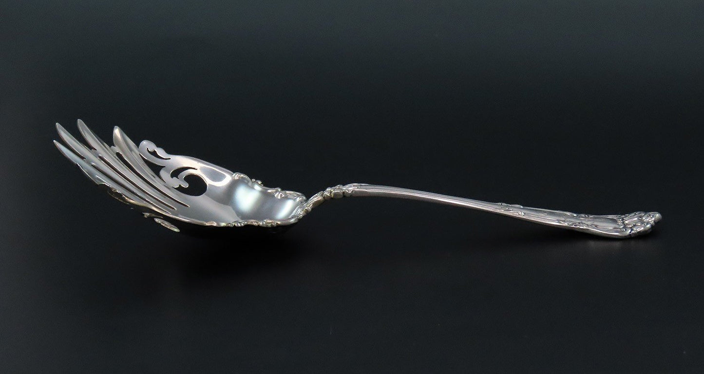 Rare Knowles / Mt Vernon Sterling Silver Angelo Slotted Serving Spoon / Fork