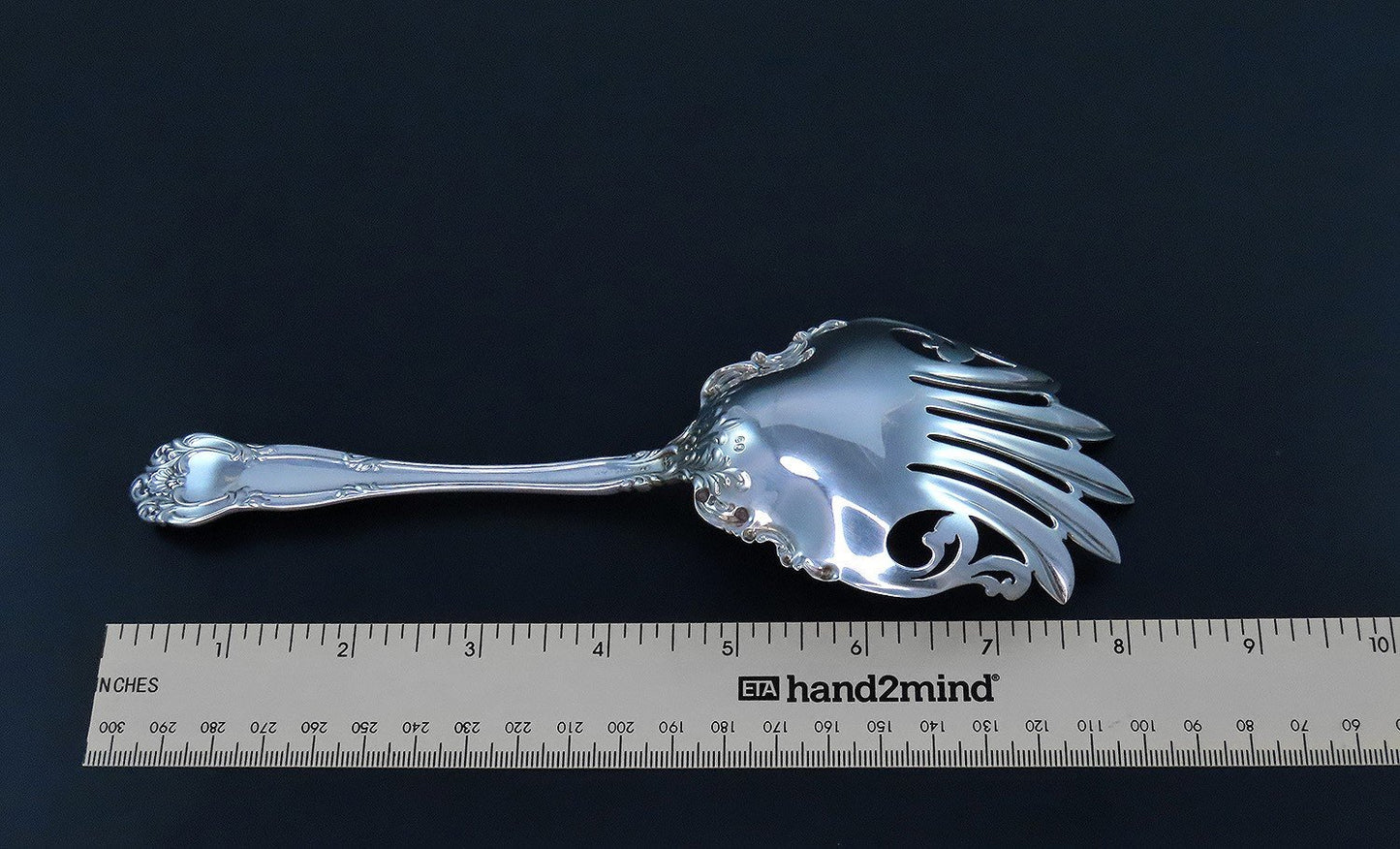 Rare Knowles / Mt Vernon Sterling Silver Angelo Slotted Serving Spoon / Fork