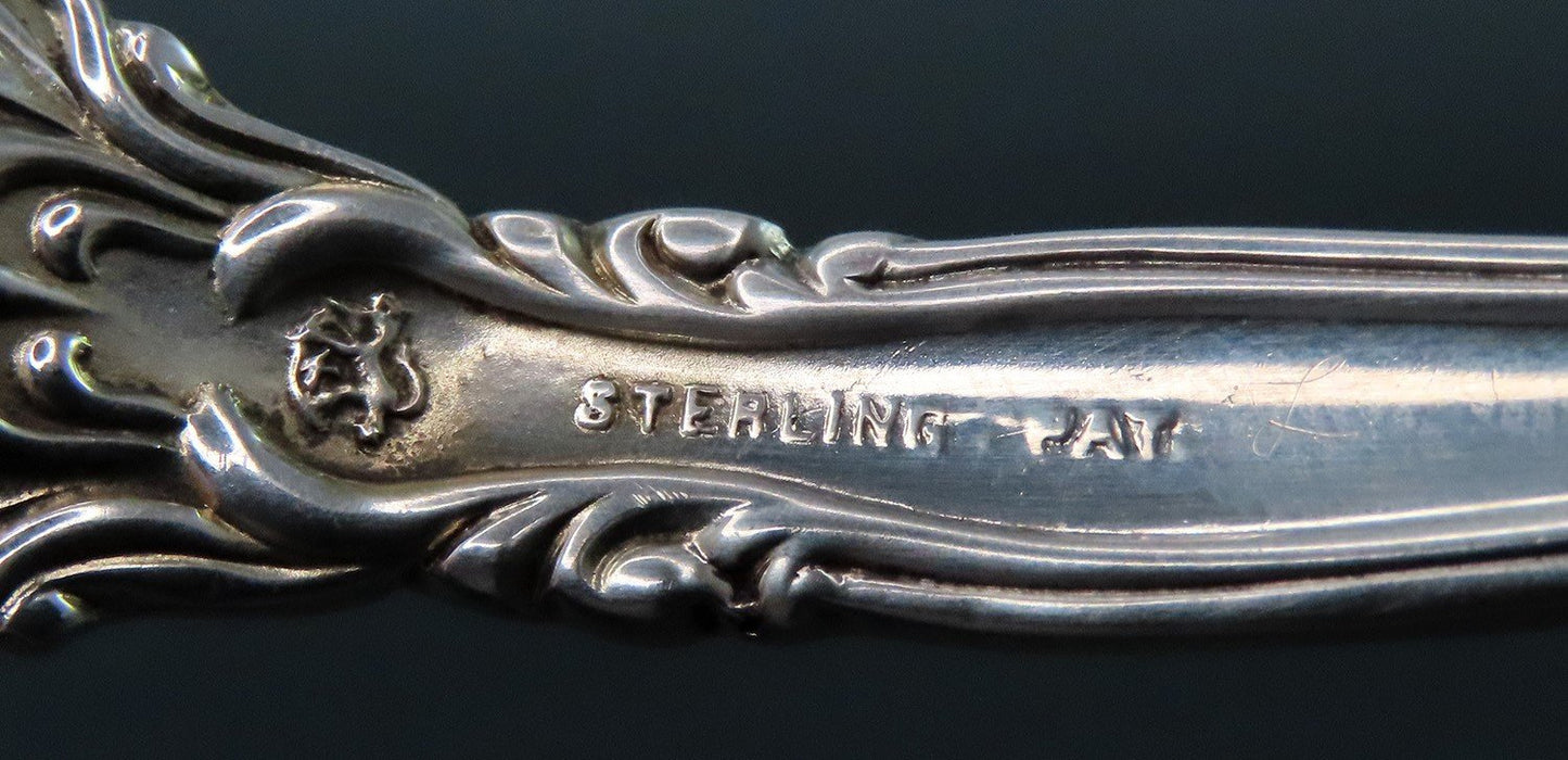 Rare Knowles / Mt Vernon Sterling Silver Angelo Slotted Serving Spoon / Fork