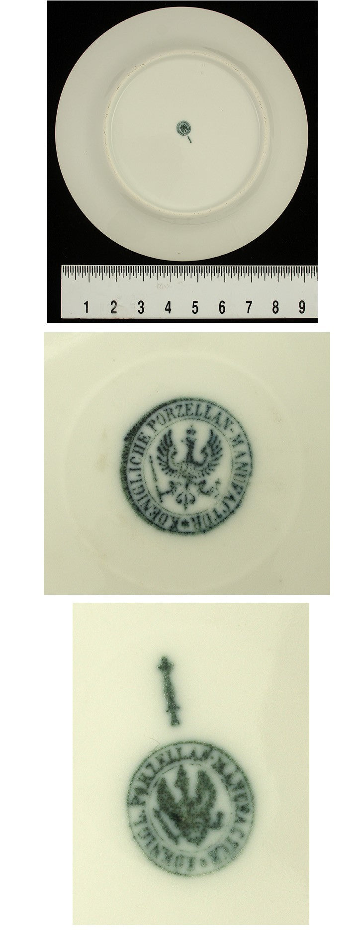 9 Colorful German KPM Porcelain Botanical Floral Plates