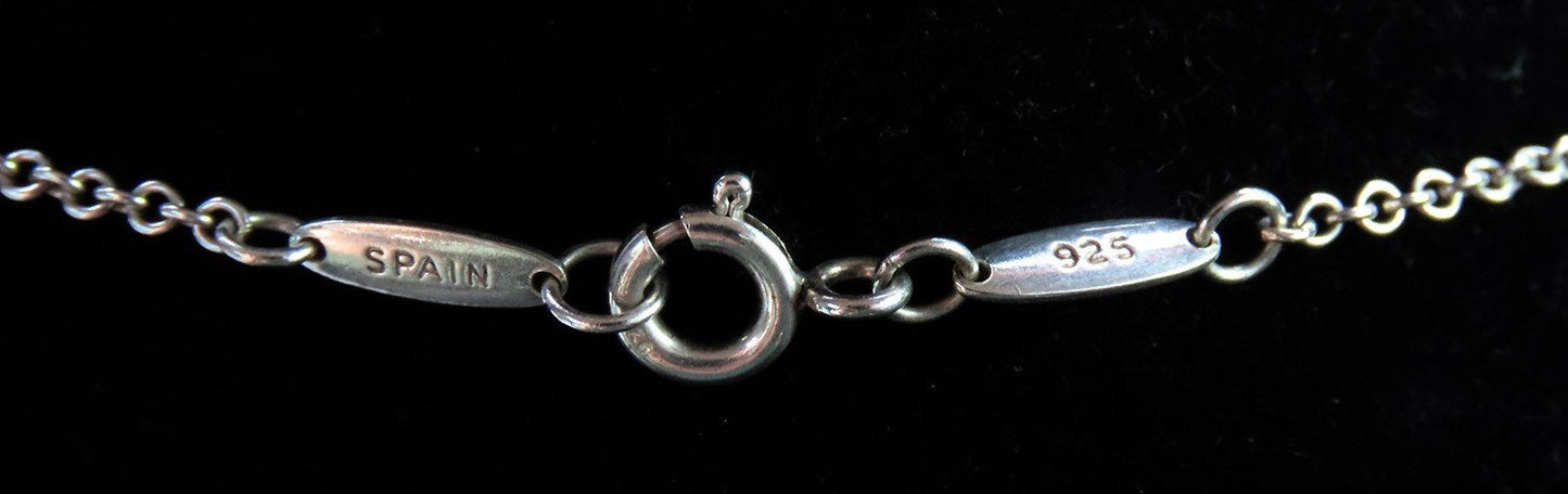 Classic Tiffany Sterling Silver Elsa Peretti Open Heart Pendant 22mm w 16" Chain