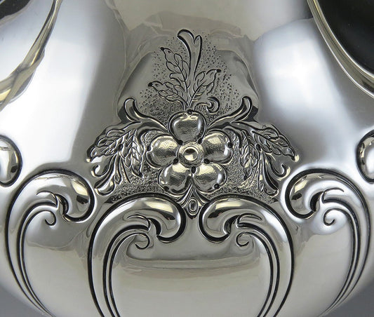 Fine Vintage 1983 Gorham Chantilly Hand Chased Sterling Silver Coffee Pot