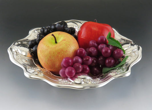 Antique 1907 Sterling Silver Gorham Lobed Fruit Flower Serving/Centerpiece Bowl