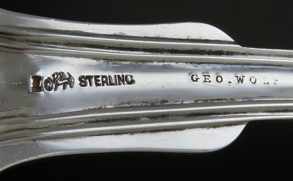 George Wolf Louisville Kentucky Southern Sterling Silver Old King Soup Ladle