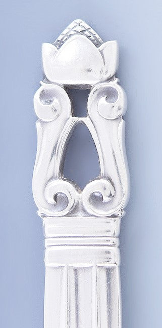 Great Georg Jensen Sterling Silver Acorn Serving Spork / Fork / Spoon 8"