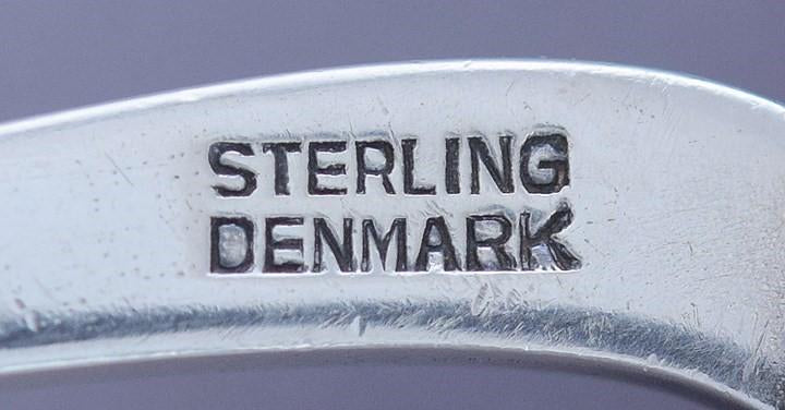 Nice Pair Georg Jensen Sterling Silver Cactus Sugar Tongs / Nips