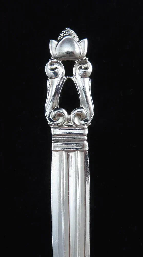 Georg Jensen Danish Sterling Silver 63pc Acorn Flatware Set No Monos
