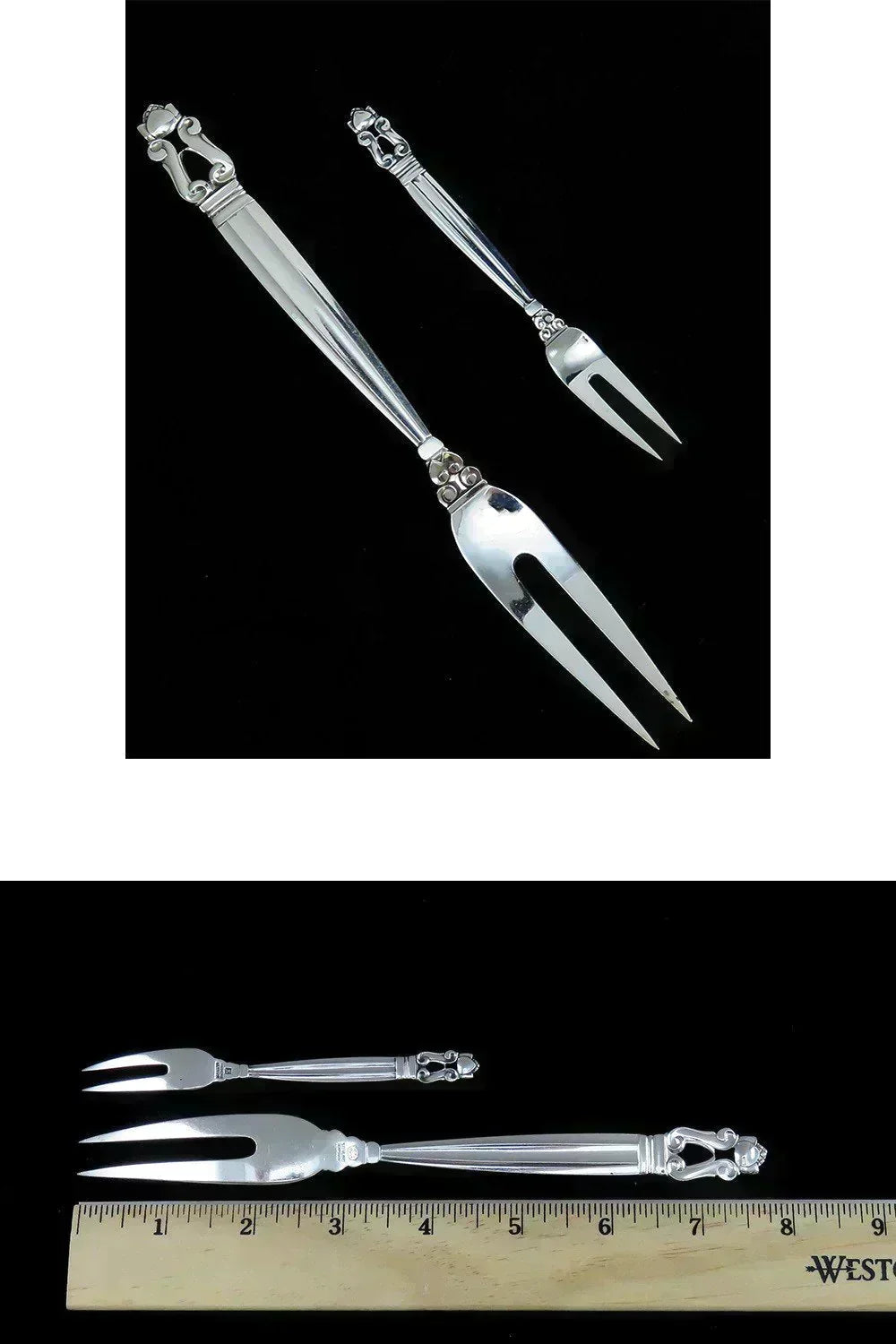 Georg Jensen Danish Sterling Silver 63pc Acorn Flatware Set No Monos