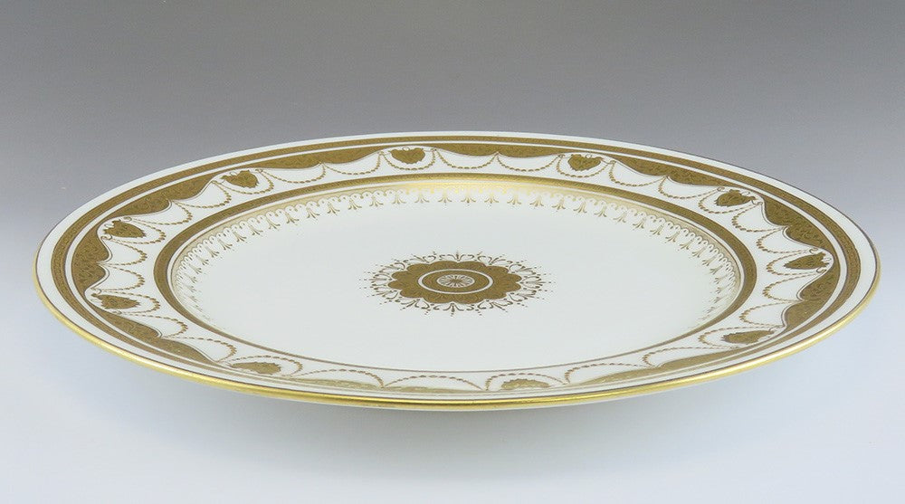 12 Antique 1920s Royal Doulton Porcelain Fine China Gold Gilded Dinner Plates